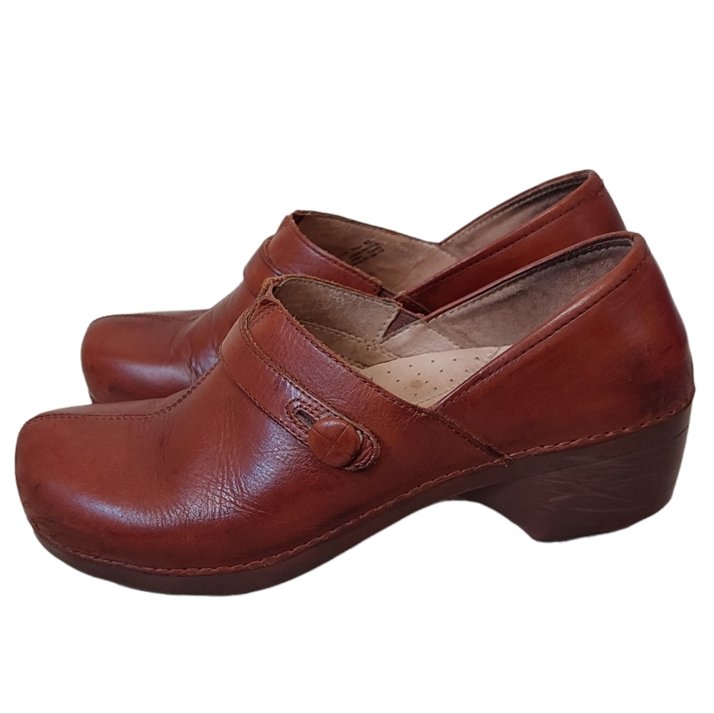 Dansko solstice clogs brown leather nursing clog (43) 9.5/10